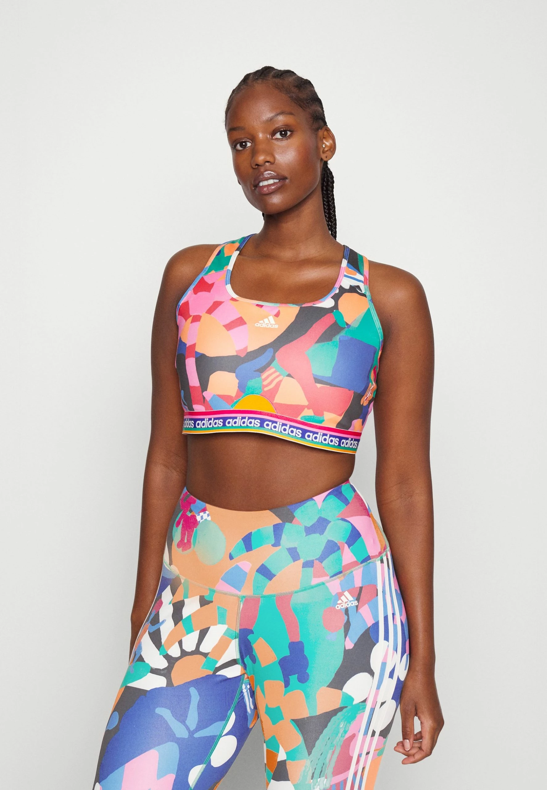 ADIDAS PERFORMANCE Farm Bra - Sport-Bh Met Medium Support - Multi Coloured 3 ADIDAS PERFORMANCE Farm Bra - Sport-Bh Met Medium Support - Multi Coloured