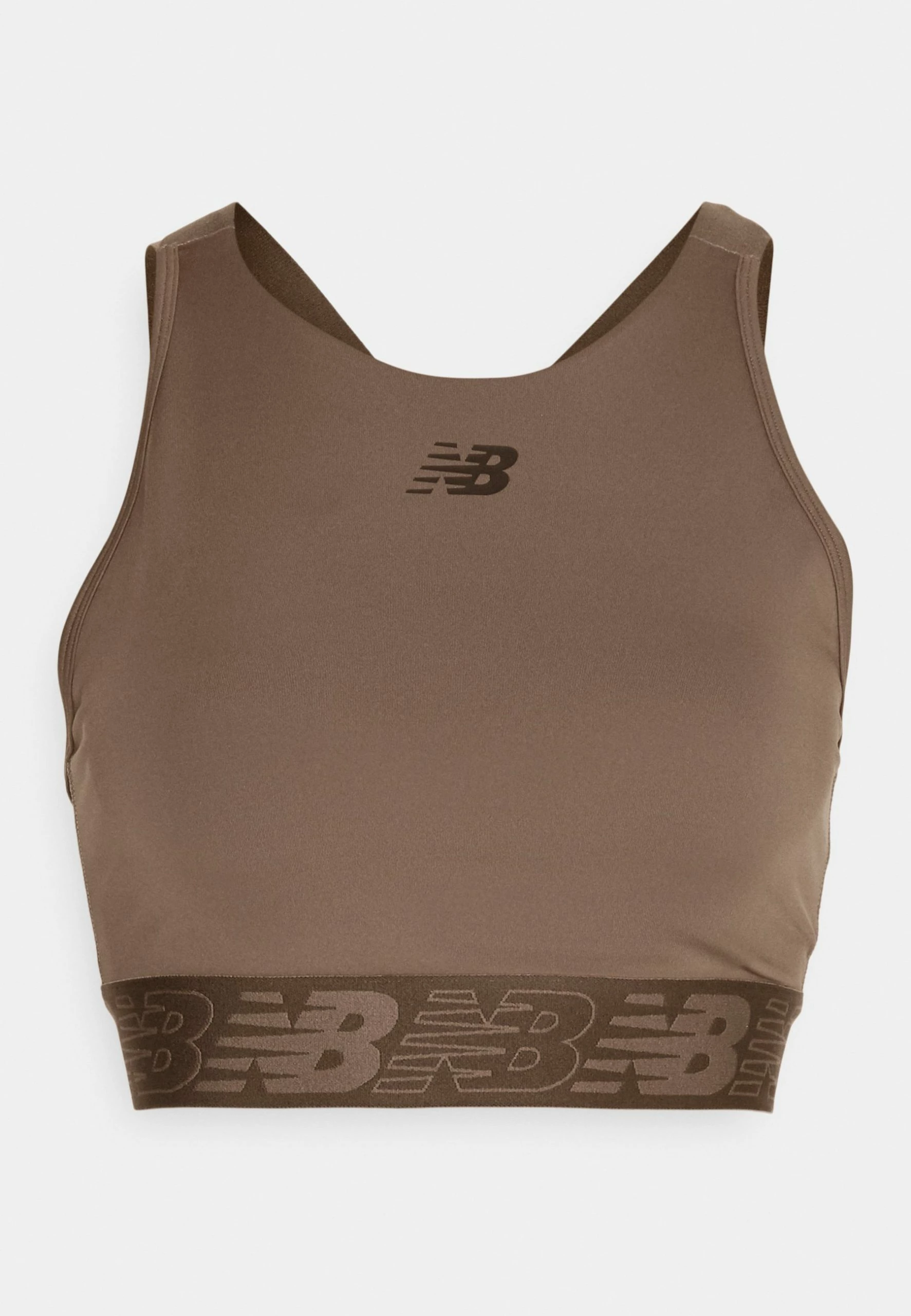 New Balance Relentless Crop Bra - Sport-Bh Met Medium Support - Dark Mushroom 8 New Balance Relentless Crop Bra - Sport-Bh Met Medium Support - Dark Mushroom - Afbeelding 6