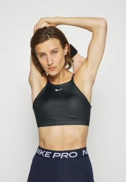 Nike Performance Indy Shine Bra - Sport-Bh Met Medium Support - Black/White -triangle bra shop 47384963722740f8b503807696b70823