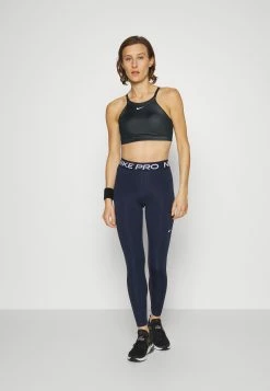 Nike Performance Indy Shine Bra - Sport-Bh Met Medium Support - Black/White -triangle bra shop 8b73a2324771410eb37a60de90635e38