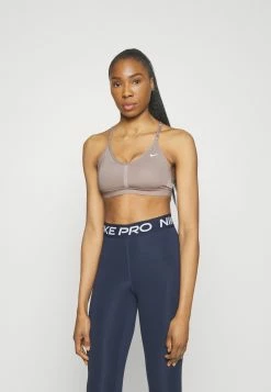 Nike Performance Indy V Neck Bra - Sport-Bh Met Light Support - Diffused Taupe/White