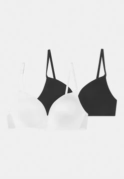 DIM Invisible Wire-Free Padded Bra 2 Pack - T-Shirt Bh - Black/White