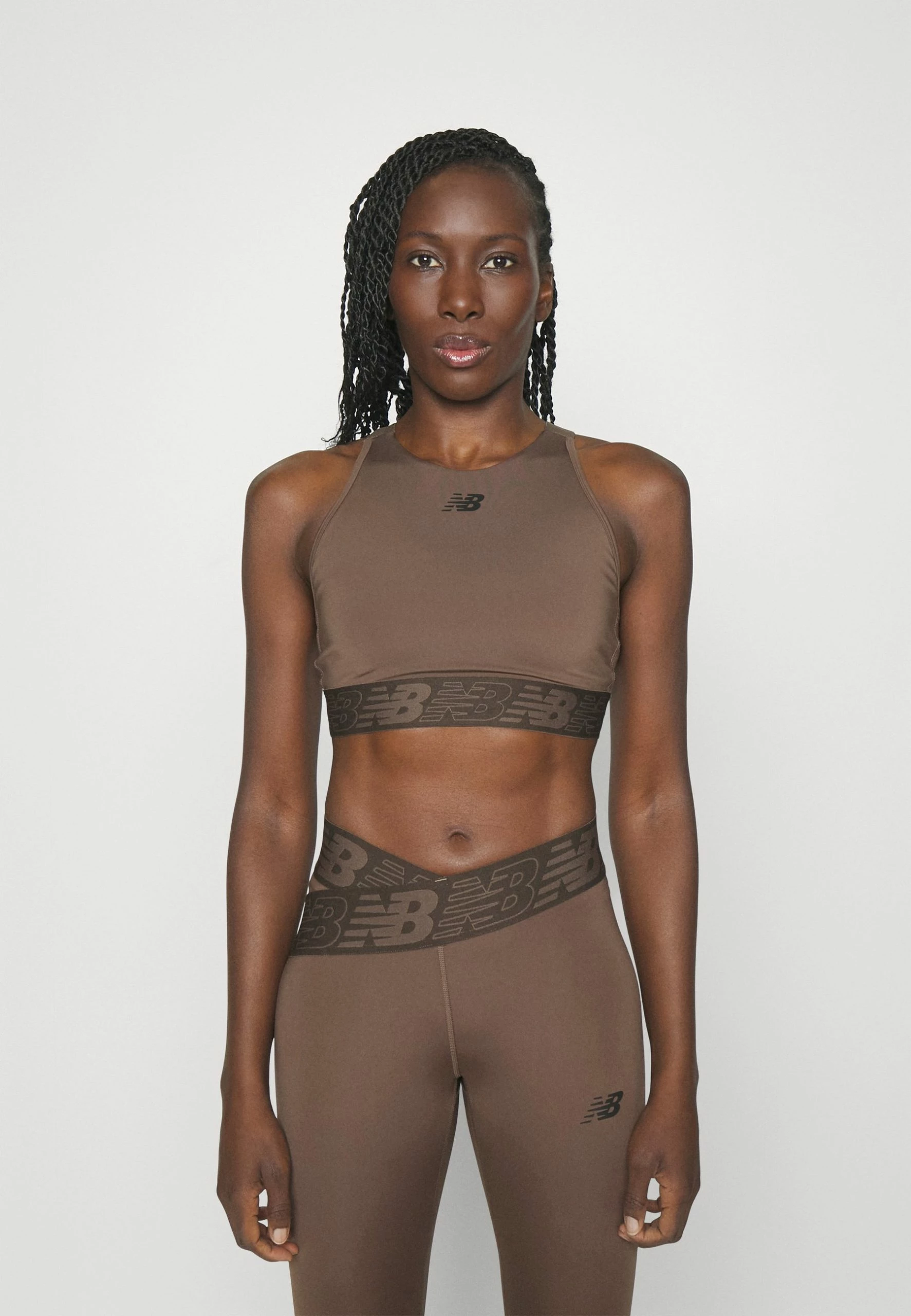 New Balance Relentless Crop Bra - Sport-Bh Met Medium Support - Dark Mushroom 3 New Balance Relentless Crop Bra - Sport-Bh Met Medium Support - Dark Mushroom